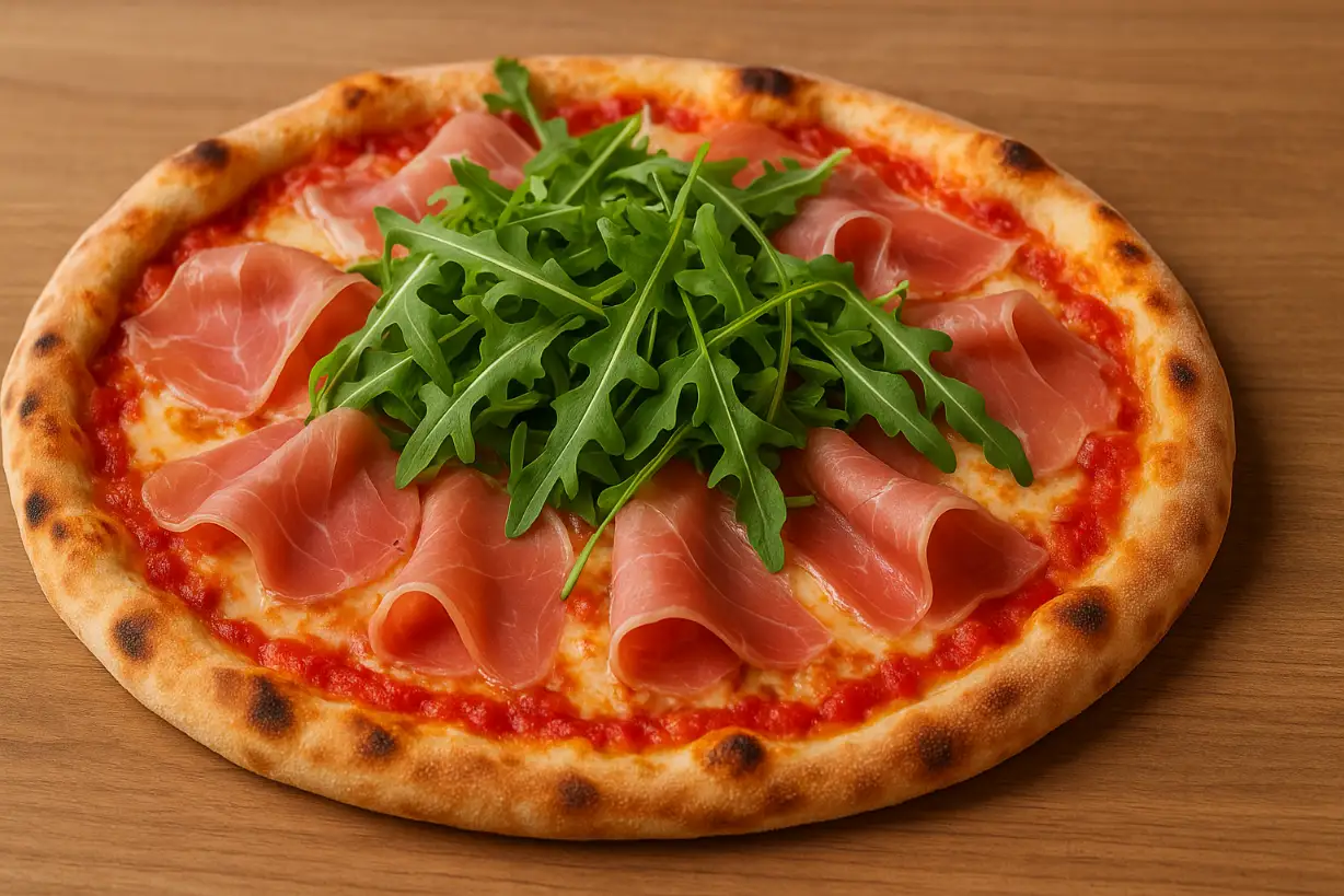 Pizza Prosciutto Crudo e Rucola  suvine sool-magus värskus