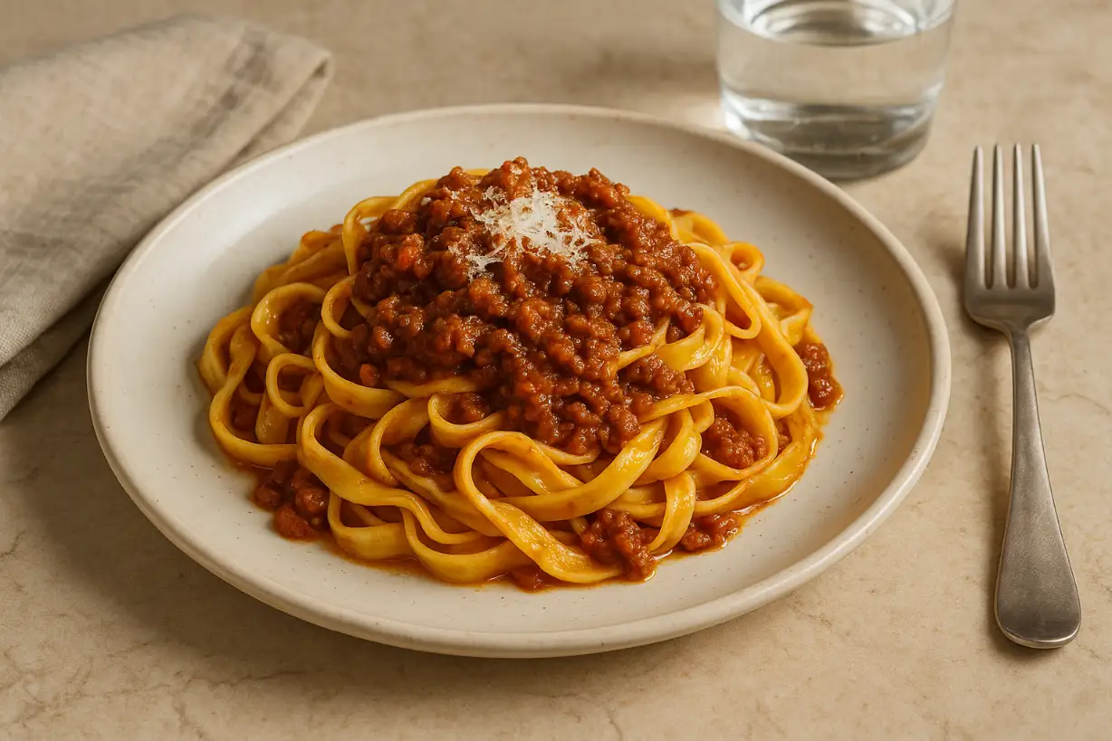 Tagliatelle al Ragù alla Bolognese  aeglane klassika