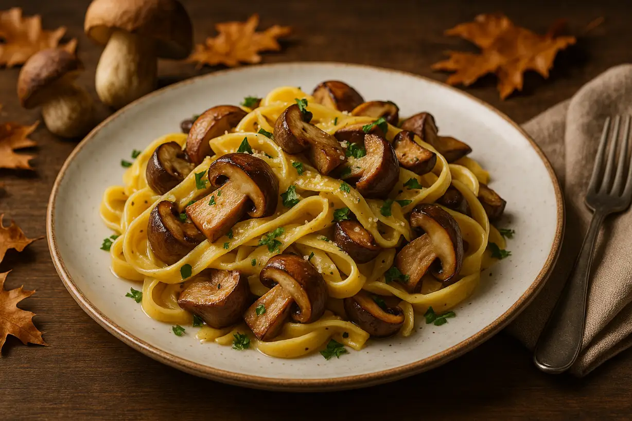 Tagliatelle ai funghi porcini  sügisene metsane eriroog